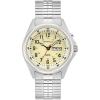 Men’s Traditional 3-Hand Day and Date Quartz Watch, Light Up, Stainless Steel, 40mm(Stainless Steel)