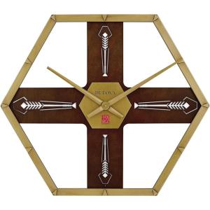 Bulova Imperial Wall Clock C4351 | Artistic Design Inspired by Iconic Architecture | Quartz Movement | Decorative Accent | 20”H x 22.75”W
