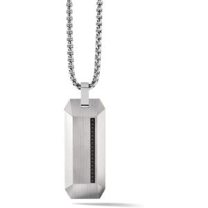 Bulova Jewelry Men’s Precisionist Diamond Pendant Necklace with Box Chain