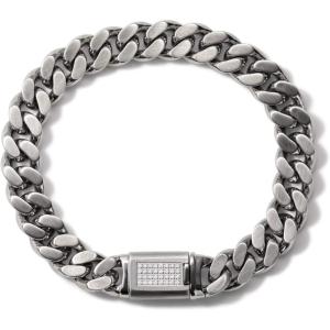 Bulova Mens Classic Chain Bracelet(Silver)