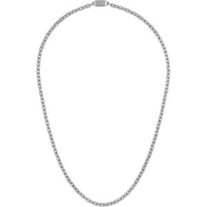 Bulova Men’s Icon Jewelry Silver-Tone Stainless Steel Necklace, Polished Stainless Steel Necklace Designed In The Shape Of An Elongated Hexagon. Length 24″ Style: BVC1077-XSTNA24
