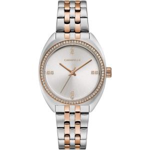 Caravelle Retro Quartz Ladies Watch(Two-Tone/Silver-White dial)