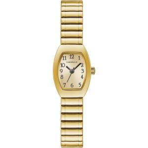 Caravelle by Bulova Traditional Quartz Ladies Expansion Band Watch(Gold-Tone/Champagne dial)