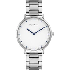 Caravelle min/Max Quartz Mens Watch, Stainless Steel(Stainless Steel   Silver-Tone (Model: 43A150))