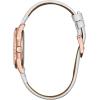 Bulova Ladies’ Classic Diamond 3-Hand Quartz Stainless Steel Watch, 12 Diamonds, Mother-of-Pearl Dial(Rose Gold/White Leather Strap)