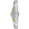 Bulova Ladies Modern Gemini Diamond Silver and Gold Stainless Steel Watch,Tonneau Shape Blue Dial, Model: 98P218