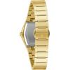 Bulova Ladies’ Modern Gemini Gold Stainless Steel 3-Hand Quartz Watch, Black Dial Style:97L164