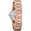 Bulova Ladies’ Modern Millenia Diamond Dial Rose Gold Stainless Steel 3-Hand Quartz Watch, Gold Mother-of-Pearl Dial, Edge to Edge Crystal Style: 97P132
