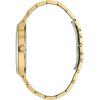 Bulova Men’s 3-Hand Quartz Watch with Diamond Dial and Edge to Edge Crystal(Gold Tone//Black Dial)