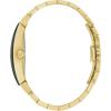 Bulova Men’s Modern Gemini 3-Hand Quartz Silver Stainless Steel Watch, Edge-to-Edge Crystal(Gold/ Black Dial)