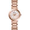 Bulova Ladies’ Modern Millenia Diamond Dial Rose Gold Stainless Steel 3-Hand Quartz Watch, Gold Mother-of-Pearl Dial, Edge to Edge Crystal Style: 97P132