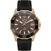 Bulova Men’s Marine Star High Performance Quartz Series C Watch, Black Silicone Strap, Brown Dial (Style: 98B421)