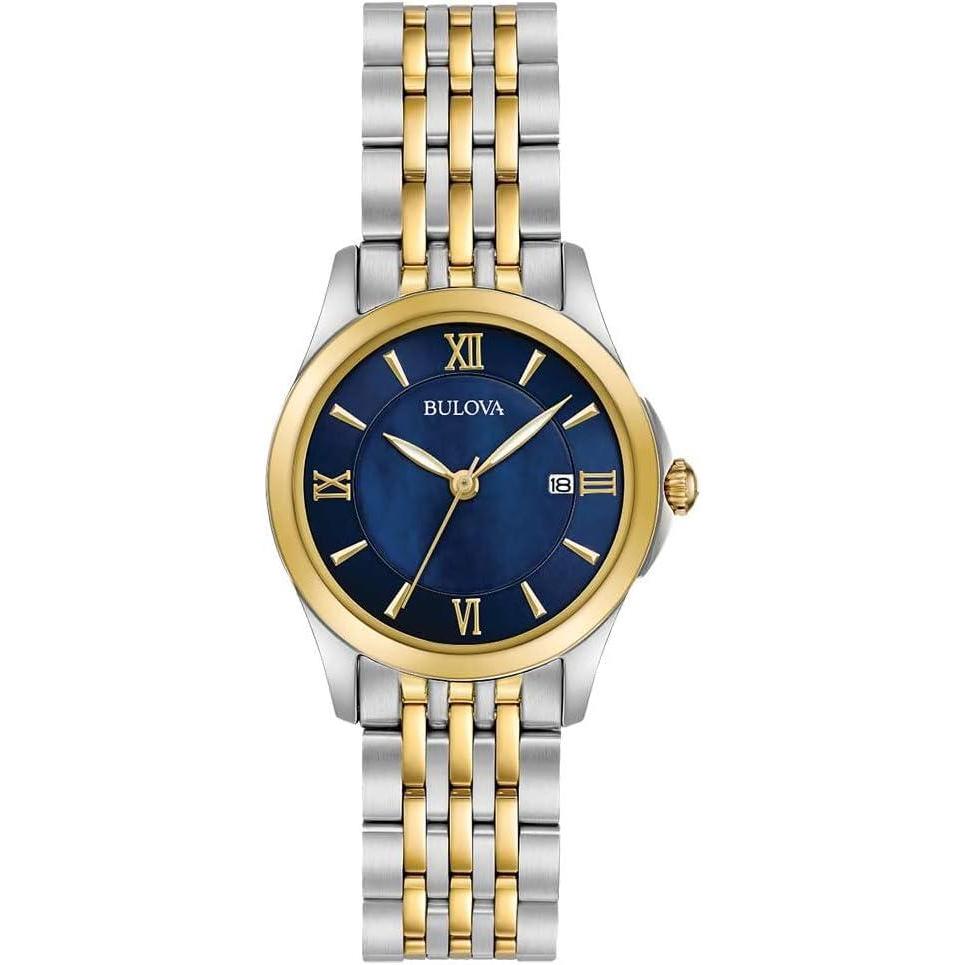 imageBulova Womens Classic Stainless Steel Watch and Mother of Pearl DialTwo Tone