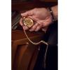 Bulova Classic Sutton Automatic Pocket Watch 3-Hand Date Stainless Steel, Full Skeleton, Gold Dial with Stainless Chain Style: 97A178