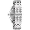 Bulova Ladies’ Classic Diamond Dial Stainless Steel 3-Hand Calendar Date Quartz Watch(Silver)