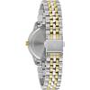 Bulova Ladies’ Classic Diamond Two-Tone Gold Stainless Steel 3-Hand Calendar Date Quartz Watch(Black Dial)