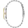 Bulova Ladies’ Classic Diamond Two-Tone Gold Stainless Steel 3-Hand Calendar Date Quartz Watch(Silver Dial)