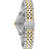 Bulova Ladies’ Classic Diamond Two-Tone Gold Stainless Steel 3-Hand Calendar Date Quartz Watch(Silver Dial)