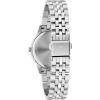 Bulova Ladies’ Classic Diamond Two-Tone Gold Stainless Steel 3-Hand Calendar Date Quartz Watch(Silver/Aqua Dial)