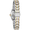 Bulova Ladies’ Classic Two-Tone Stainless Steel 3-Hand Calendar Date Quartz Watch, Silver-White Dial (Style: 98M105)
