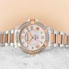Bulova Ladies’ Marine Star ‘Series L’ 3-Hand Day Date Quartz Diamond Watch, Sapphire Crystal, 100M Water Resistant, Mother-of-Pearl Dial, 34mm(Two-Tone Rose)