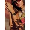 Bulova Ladies’ Modern Millenia Gold Stainless Steel 2-Hand Quartz Watch, Blacl Dial Style: 97L175