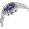 Bulova Men’s Classic Diamond 6-Hand Chronograph Quartz Watch, Calendar Date, Luminous Markers, 100M Water Resistant, 44mm(Stainless/Blue Dial)