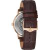 Bulova Men’s Classic Dress 3-Hand 21- Jewel Automatic Watch, 42 Hour Reserve, Hack Feature, Sub-Second Hand, Open Aperture Dial, Exhibition Case Back, 42mm(Brown Leather/Rose Gold)