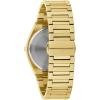 Bulova Mens Dress Classic Quartz Two Tone Stainless Steel Watch, Patterned Dial, 39mm(Gold Tone)