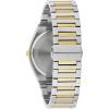 Bulova Mens Dress Classic Quartz Two Tone Stainless Steel Watch, Patterned Dial, 39mm(Two-Tone Gold/ Blue Dial)