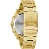 Bulova Men’s Icon High Precision Quartz Chronograph Watch, Curved Mineral Crystal(Gold Tone)