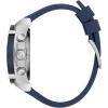Bulova Men’s Icon High Precision Quartz Chronograph Watch, Curved Mineral Crystal(Stainless Steel/ Blue Rubber Strap/ Yellow Accent)