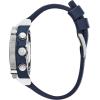 Bulova Men’s Icon High Precision Quartz Chronograph Watch, Curved Mineral Crystal(Stainless Steel/Blue Rubber Strap)