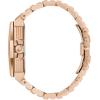 Bulova Men’s Series X Rose Gold Stainless Steel Watch, Black and White Unidirectional Rotating Bezel, Gray Silicone Strap, White Dial Style:98B407
