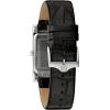 Bulova Men’s Stainless Steel 3-Hand Calendar Date Quartz Watch with Black Leather Strap, Rectangle Dial Style: 96B107