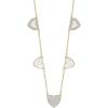 Bulova-Ladies’ Crystal Gold-Tone Stainless Steel Box Set with White Mother-of-Pearl Dial 3-Hand Quartz-Watch and MOP Crystal Accent Hearts Pendant-Necklace, 30mm Style:98X138