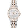 Bulova Ladies’ Classic Diamond Two-Tone Gold Stainless Steel 3-Hand Calendar Date Quartz Watch(Rose Gold/Silver Dial)