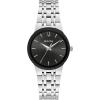 Bulova Ladies’ Modern Stainless Steel 3-Hand Quartz Watch, Black Dial Style: 96L299