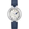 Bulova Ladies’ Moon Phase Rubaiyat Diamond Watch(Blue Strap/ Silver with Diamonds)