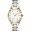 Bulova Ladies’ Sutton Two-Tone Stainless Steel 3-Hand Quartz, White Mother-of-Pearl Dial, Sapphire Crystal, Diamond Dial Style: 98P184