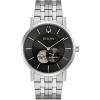 Bulova Men’s Classic Dress 3-Hand 21- Jewel Automatic Watch, 42 Hour Reserve, Hack Feature, Sub-Second Hand, Open Aperture Dial, Exhibition Case Back, 42mm(Stainless Steel/ Black Dial)