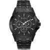 Bulova Men’s Classic Dress 6-Hand Multi-Function Day/Date Quartz Watch, Black Patterned Dial, 43mm(Black Ion-Plated/Blue Accents)