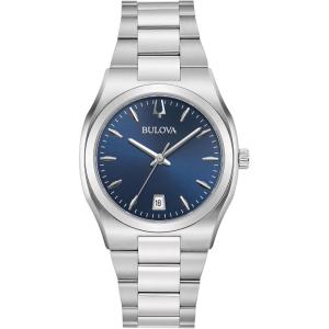 Bulova Ladies’ Classic Surveyor Stainless Steel(Silver/ Blue Dial)