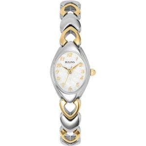 Bulova Ladies Quartz Classic(Two-Tone & White Dial)