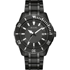 Bulova Men’s Classic Sport Black Ion Plated Stainless Steel 3 Hand Date Calendar Quartz Watch Style: 98B361