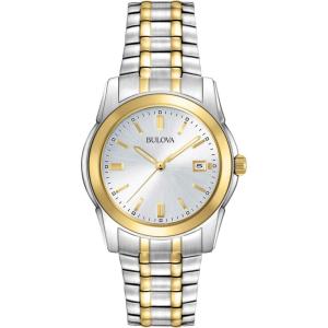 Bulova Men’s Classic Two-Tone Stainless Steel 3-Hand Date Quartz Watch, 38mm Style: 98H18