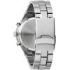 Bulova Men’s Classic 6-Hand Chronograph High Performance Quartz Silver Stainless Steel Watch, Green Dial,Geometric Bezel 24 Hour Time, 44mm, Style:96B409