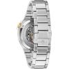 Bulova Men’s Classic Maquina Automatic Open Aperture Watch(Silver Tone)