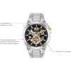 Bulova Men’s Classic Maquina Automatic Open Aperture Watch(Silver Tone)