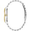 Bulova Men’s Dress Classic Diamond Watch, 3-Hand Date Quartz Watch, Stainless Steel Bracelet, 41mm(Two-Tone Gold/ Black Dial)